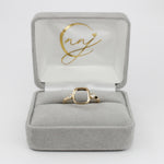 Cushion Shaped Ring Semi Mount w Earth Mined Diamonds in Solid 14K Gold