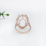 Stunning Statement Ring Setting w Natural Diamonds & Pink Sapphires in 14K Gold