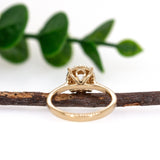 Atika 14K Solid Gold Ring Semi-Mount with Natural Diamonds | Round 5mm