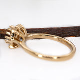 Atika 14K Solid Gold Ring Semi-Mount with Natural Diamonds | Round 5mm