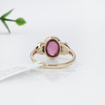 3ct Pink Tourmaline Ring w Earth Mined Diamonds in Solid 14K Gold | Oval 10x8mm