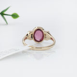 3ct Pink Tourmaline Ring w Earth Mined Diamonds in Solid 14K Gold | Oval 10x8mm