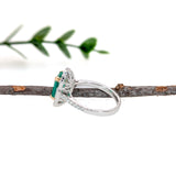 1.8ct Colombian Emerald Ring w Natural Diamond Accents in 14K Gold | EM 9x6mm