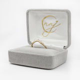 Stackable Curved Band with Earth Mined Diamonds in 14K Solid Gold