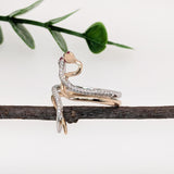 14K Yellow and White Gold Ruby and Diamond Snake Ring