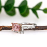 Isla 14K Solid Gold Ring Setting with Natural Diamonds | EM 8x6mm | Customizable