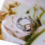 Isla 14K Solid Gold Ring Setting with Natural Diamonds | EM 8x6mm | Customizable