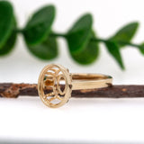 Evelina 14K Solid Gold Solitaire Ring Mount | Oval 10x8mm