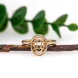 Evelina 14K Solid Gold Solitaire Ring Mount | Oval 10x8mm