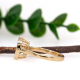Evelina 14K Solid Gold Solitaire Ring Mount | Oval 10x8mm