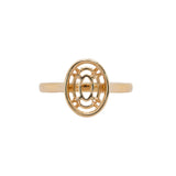 Evelina 14K Solid Gold Solitaire Ring Mount | Oval 10x8mm