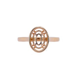 Evelina 14K Solid Gold Solitaire Ring Mount | Oval 10x8mm