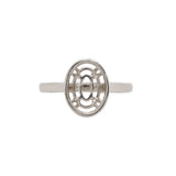 Evelina 14K Solid Gold Solitaire Ring Mount | Oval 10x8mm