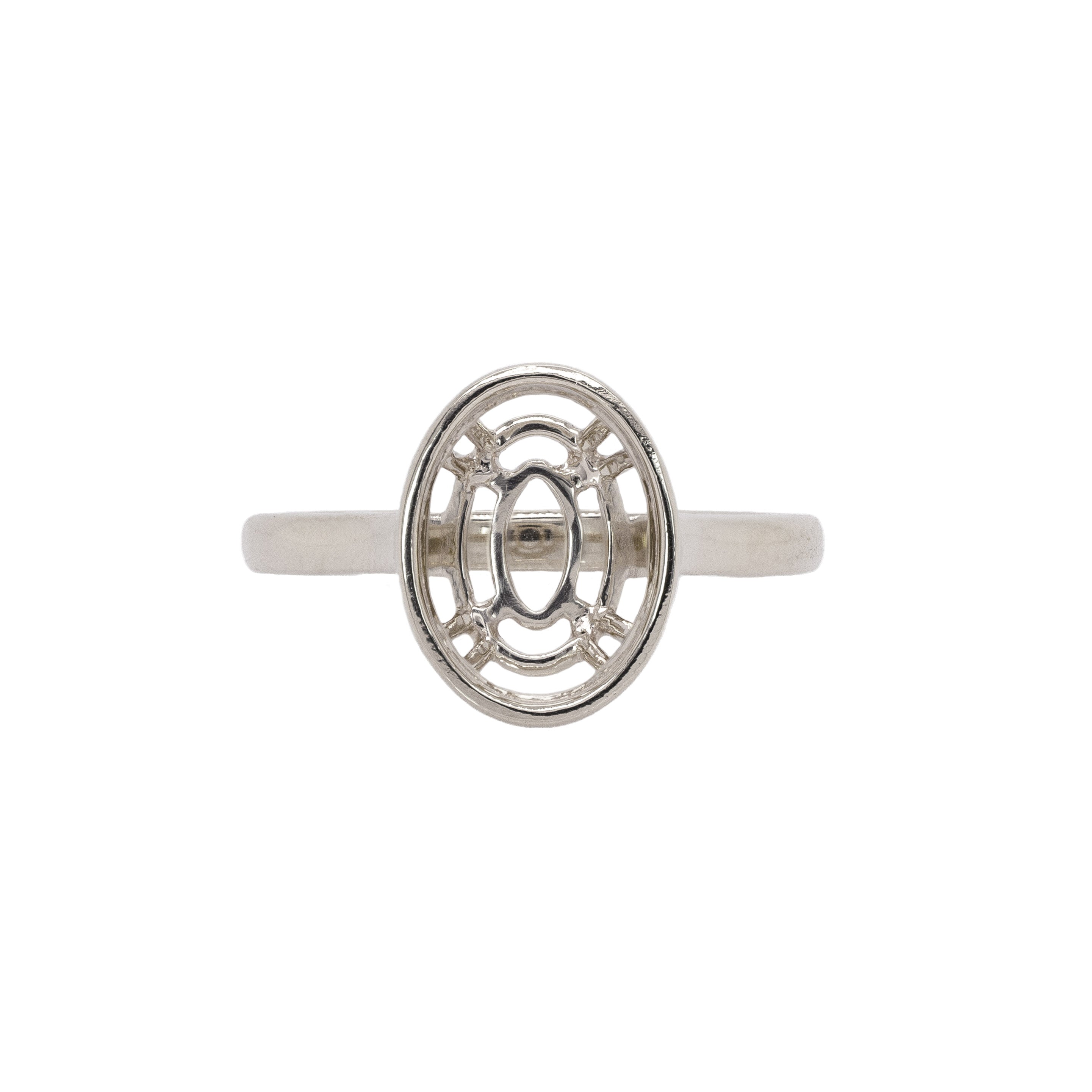 Evelina 14K Solid Gold Solitaire Ring Mount | Oval 10x8mm