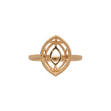Avanti 14K Solid Gold Solitaire Ring Mount | Marquise 12x9mm