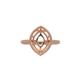 Avanti 14K Solid Gold Solitaire Ring Mount | Marquise 12x9mm