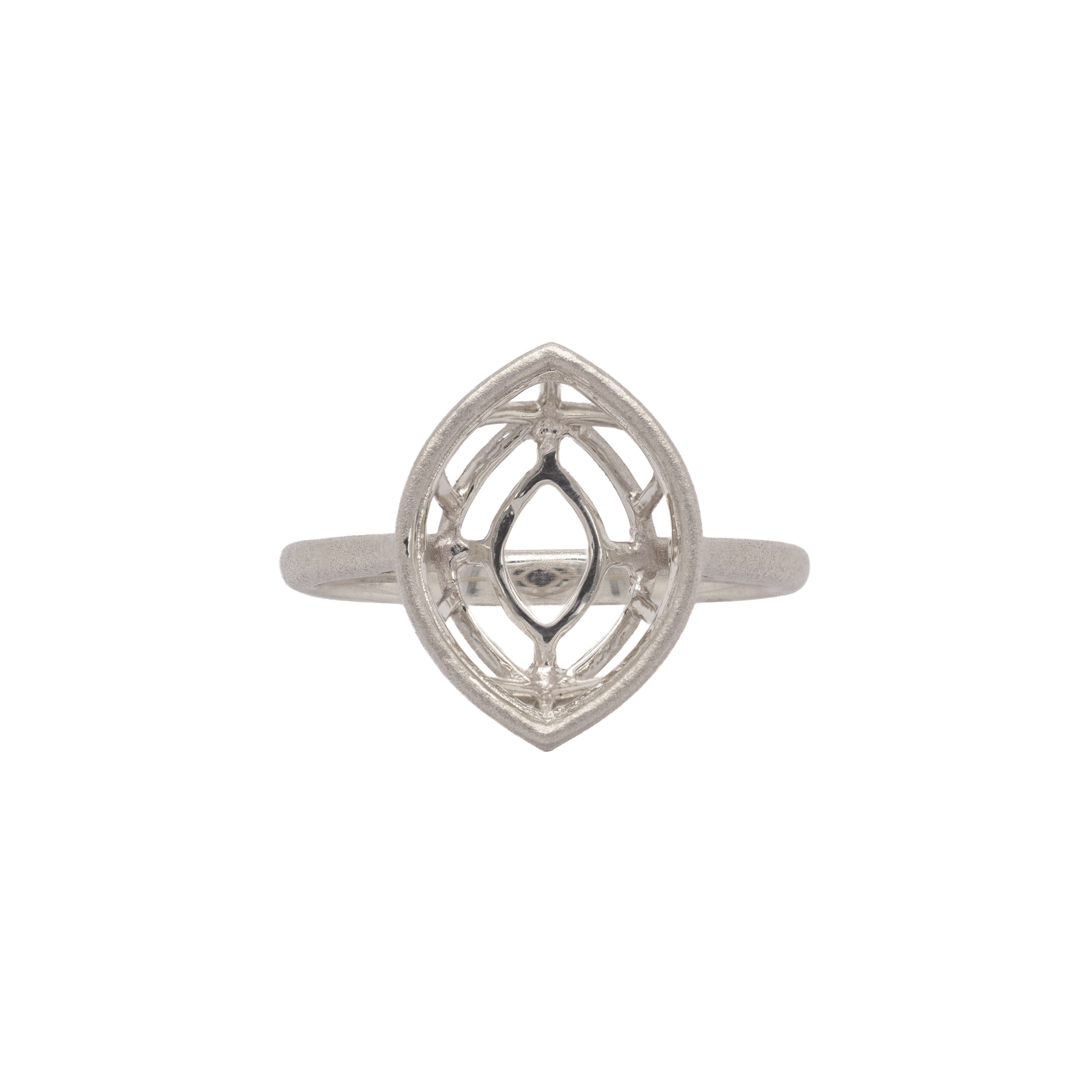 Avanti 14K Solid Gold Solitaire Ring Mount | Marquise 12x9mm
