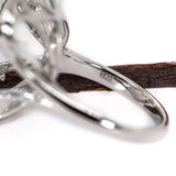 Trinity 14K Solid Gold Ring Setting with Diamonds | Trillion 19mm