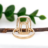 Teresa 14K Solid Gold Solitaire Ring Mount | Cushion 16x12mm