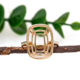 Teresa 14K Solid Gold Solitaire Ring Mount | Cushion 16x12mm