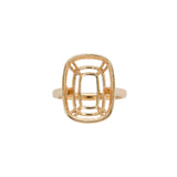 Teresa 14K Solid Gold Solitaire Ring Mount | Cushion 16x12mm