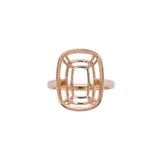 Teresa 14K Solid Gold Solitaire Ring Mount | Cushion 16x12mm