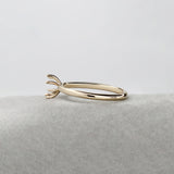 Ring Mount in Solid 14K Gold | Oval 7x5mm | Solitaire Ring Setting