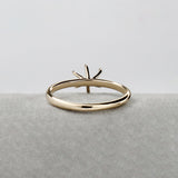 Ring Mount in Solid 14K Gold | Oval 7x5mm | Solitaire Ring Setting