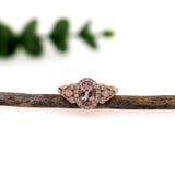 Vintage-Style Oval Cut Semi-Mount Ring in Solid 14K Gold with Natural Diamonds – Sizes 7x5mm, 8x6mm & 9x7mm