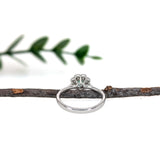 Flower | 0.4ct Brazilian Alexandrite & Diamond Ring in 14K White Gold – Round 4.5mm – Minimalist Fine Jewelry, Engagement Gift