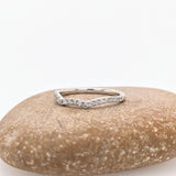 Beautiful Earth Mined Diamond Engagement Ring & Band in Solid 14K White Gold