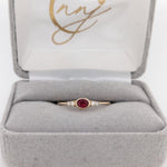 Minimalist Ruby Ring w Earth Mined Diamonds in Solid 14K Gold | Oval 4.5x3.5mm