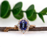 Vintage Style Art Deco Diamond Halo Ring Semi Mount in Solid 14K Gold
