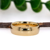 6mm Comfort Fit Heavy Weight Band in Solid 14K Yellow Gold | Wedding Band | Real Gold Jewelry