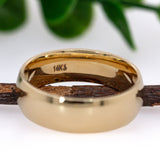 6mm Comfort Fit Heavy Weight Band in Solid 14K Yellow Gold | Wedding Band | Real Gold Jewelry