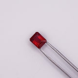 Natural Emerald Cut Madagascar Ruby Gemstone – Faceted Loose Stone for Custom Jewelry