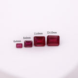 Natural Emerald Cut Madagascar Ruby Gemstone – Faceted Loose Stone for Custom Jewelry