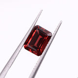 Natural Emerald Cut Red Garnet – Calibrated Loose Faceted Gemstone for Jewelry Making