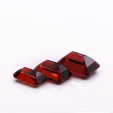 Natural Emerald Cut Red Garnet – Calibrated Loose Faceted Gemstone for Jewelry Making