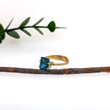 Emerald Cut Irradiated London Blue Topaz