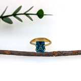 Emerald Cut Irradiated London Blue Topaz