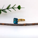 Emerald Cut Irradiated London Blue Topaz