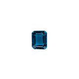 Emerald Cut Irradiated London Blue Topaz