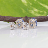 Calla | Natural Tanzanite Stud Earrings, AAA Oval 7x5mm, Solid 14K Gold Studs, Genuine Tanzanite Earrings, Yellow White Rose Gold, Gift for Her