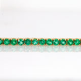 Daniella 14K Solid Gold Zambian Emerald Tennis Bracelet | RD 2.5mm | Customizable