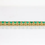 Daniella 14K Solid Gold Zambian Emerald Tennis Bracelet | RD 2.5mm | Customizable