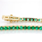 Daniella 14K Solid Gold Zambian Emerald Tennis Bracelet | RD 2.5mm | Customizable
