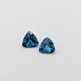 Natural Trillion Cut London Blue Topaz – Calibrated Loose Faceted Gemstone for Jewelry Making