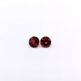 Natural Round Brilliant Cut Red Garnet – Calibrated Loose Faceted Gemstone for Jewelry Making