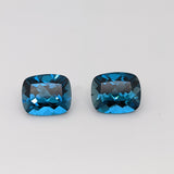 Natural Elongated Cushion Cut London Blue Topaz – Calibrated Loose Faceted Gemstone for Jewelry Making